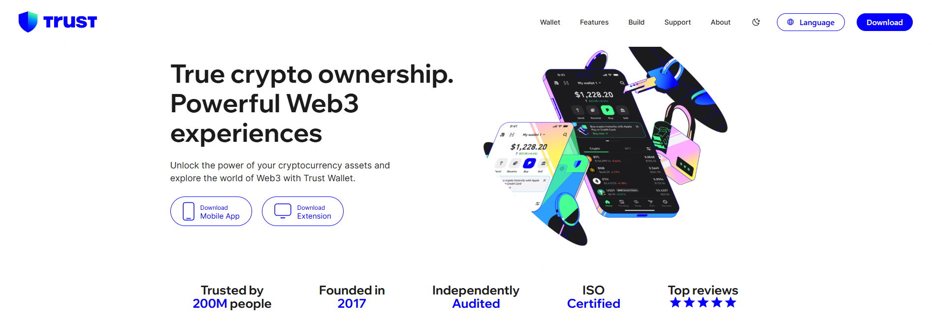 Trust Wallet interface, source: Trust Wallet
