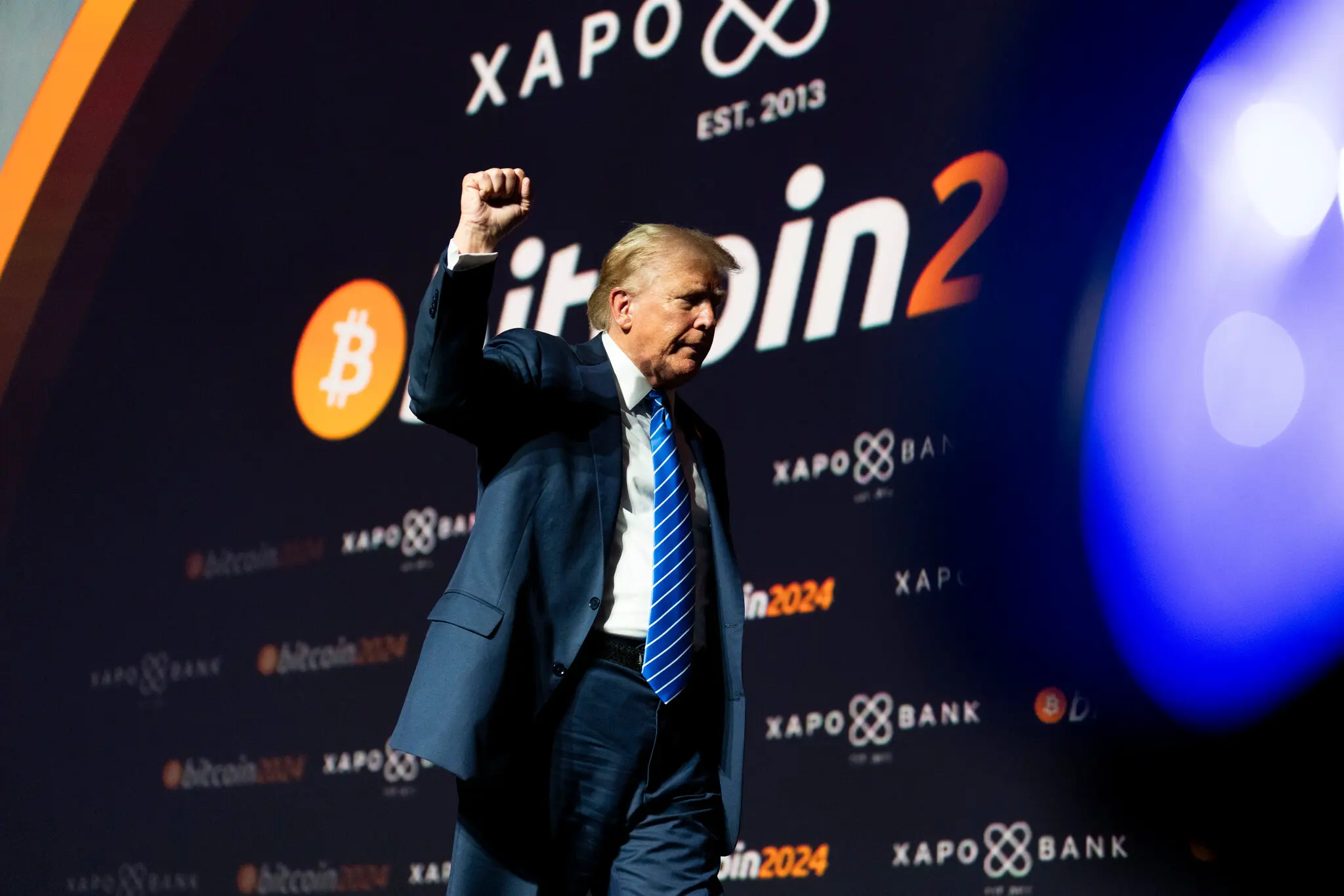 President Donald J. Trump at Bitcoin Conference in Nashville, image by Doug Mills/The New York Times